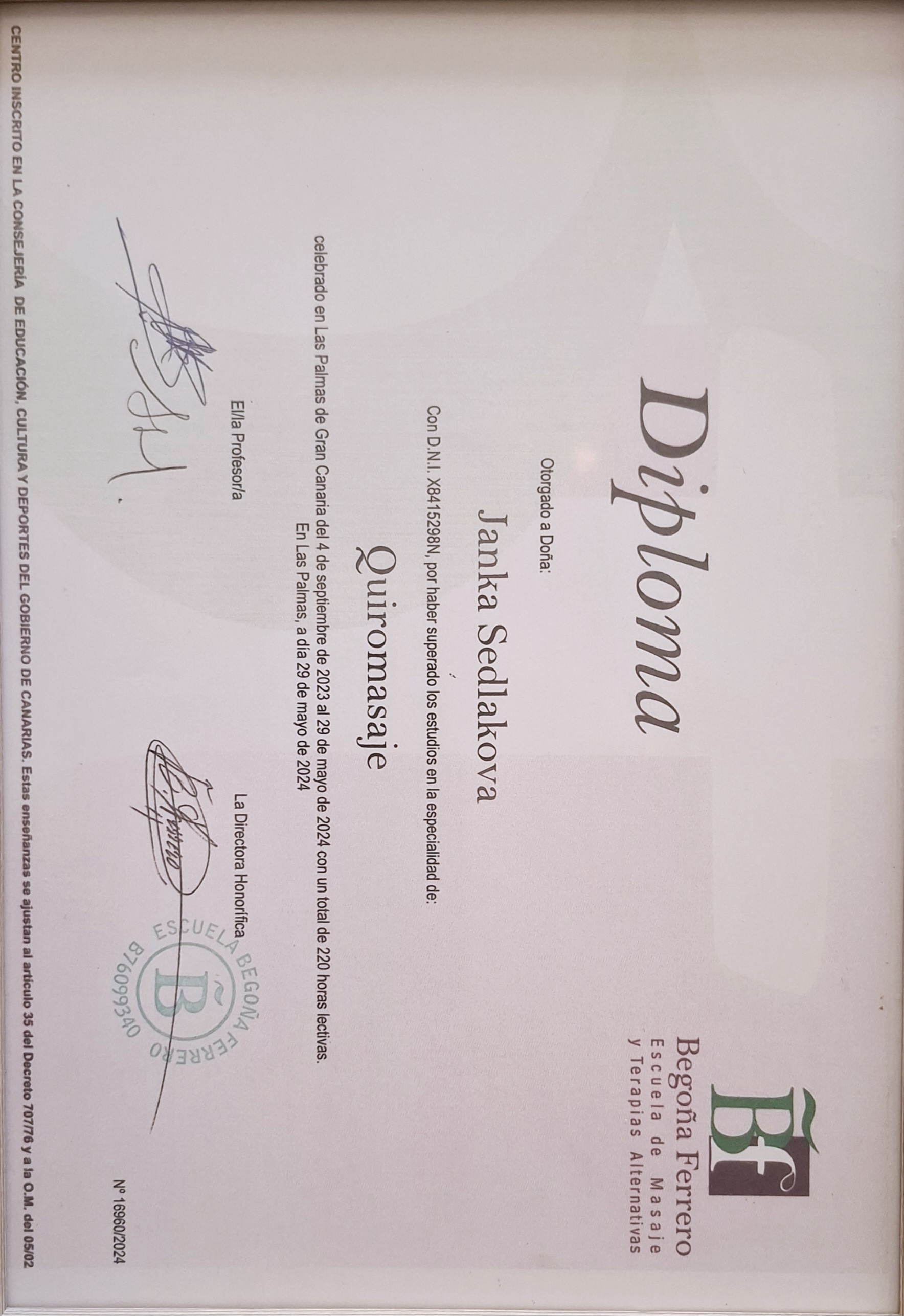 Quiro massage by Janka Sedlakova